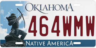 OK license plate 464WMW