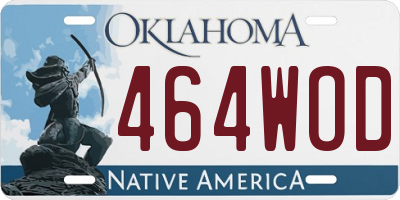 OK license plate 464WOD