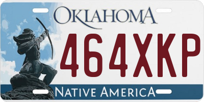 OK license plate 464XKP