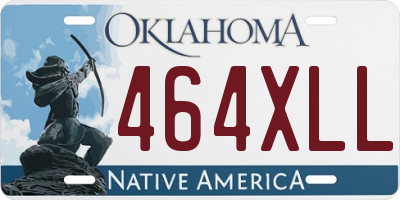 OK license plate 464XLL