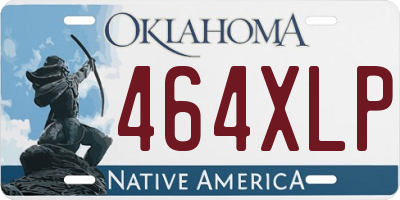 OK license plate 464XLP