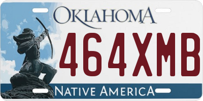 OK license plate 464XMB