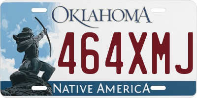 OK license plate 464XMJ