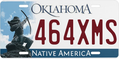 OK license plate 464XMS