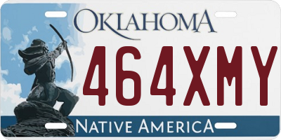 OK license plate 464XMY