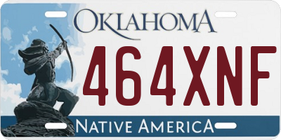 OK license plate 464XNF