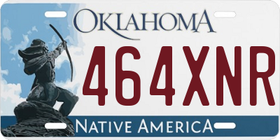 OK license plate 464XNR