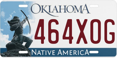 OK license plate 464XOG