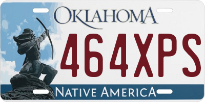 OK license plate 464XPS