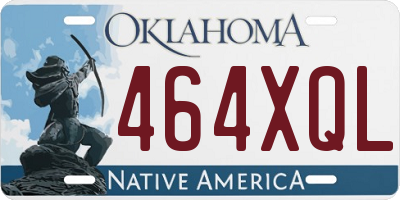 OK license plate 464XQL