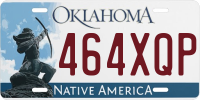 OK license plate 464XQP