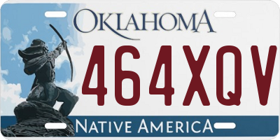 OK license plate 464XQV