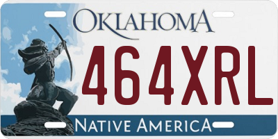 OK license plate 464XRL