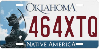 OK license plate 464XTQ
