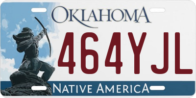 OK license plate 464YJL