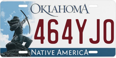 OK license plate 464YJO