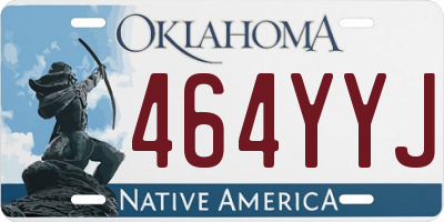 OK license plate 464YYJ