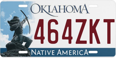 OK license plate 464ZKT