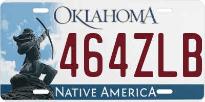 OK license plate 464ZLB