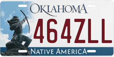 OK license plate 464ZLL