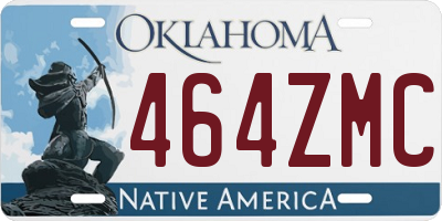 OK license plate 464ZMC