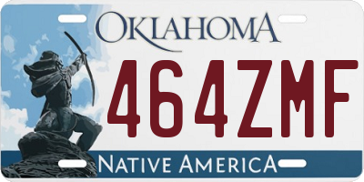 OK license plate 464ZMF