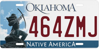 OK license plate 464ZMJ