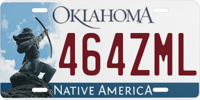 OK license plate 464ZML