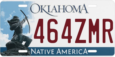 OK license plate 464ZMR