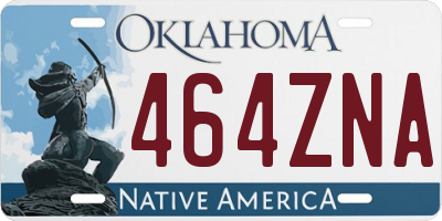 OK license plate 464ZNA