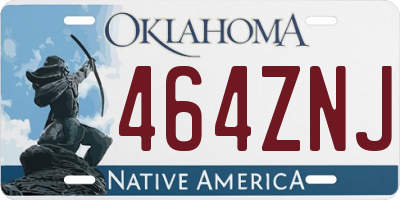 OK license plate 464ZNJ