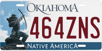 OK license plate 464ZNS