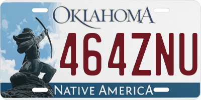 OK license plate 464ZNU
