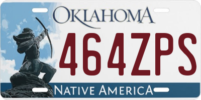 OK license plate 464ZPS