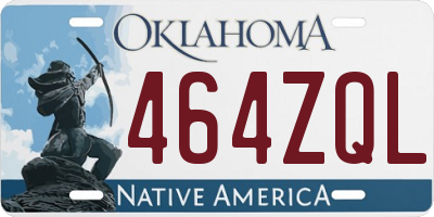 OK license plate 464ZQL