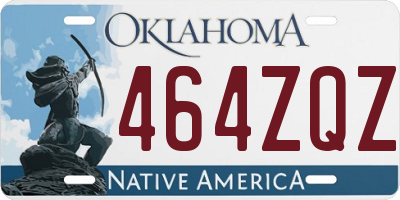 OK license plate 464ZQZ