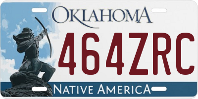 OK license plate 464ZRC