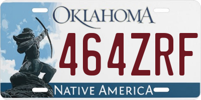 OK license plate 464ZRF
