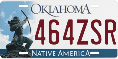 OK license plate 464ZSR