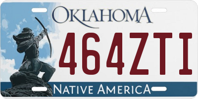OK license plate 464ZTI