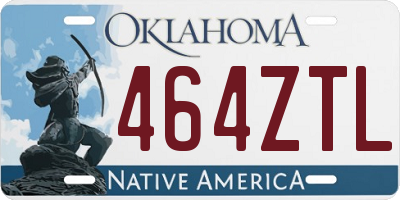 OK license plate 464ZTL