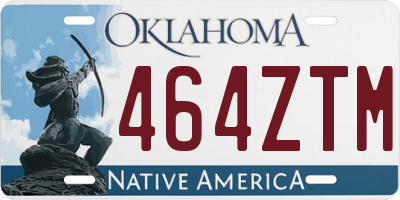 OK license plate 464ZTM