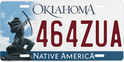 OK license plate 464ZUA