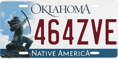 OK license plate 464ZVE