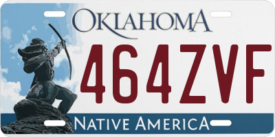 OK license plate 464ZVF