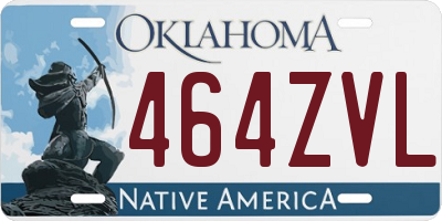 OK license plate 464ZVL