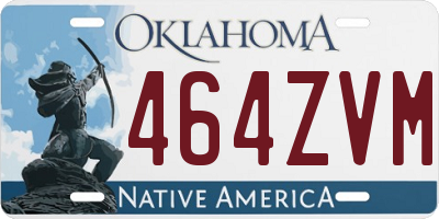 OK license plate 464ZVM