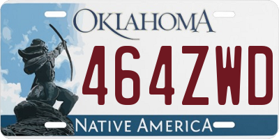 OK license plate 464ZWD