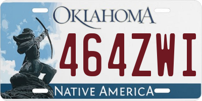 OK license plate 464ZWI