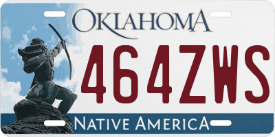 OK license plate 464ZWS